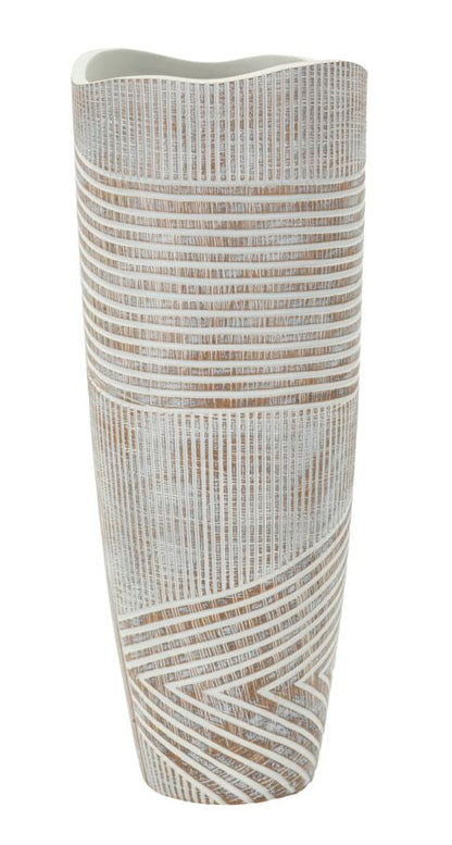 Blumentopf Woody aus Kunstharz, Ø 18x45 cm, für eine elegante Einrichtung