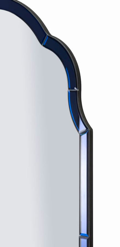 Specchio Da Muro Tangersi Blu Cm 62X1X100 Elegante