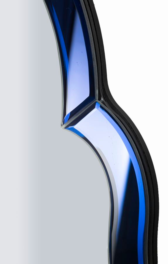 Specchio Da Muro Tangeri Blu Cm 47X1X80 Elegante Design