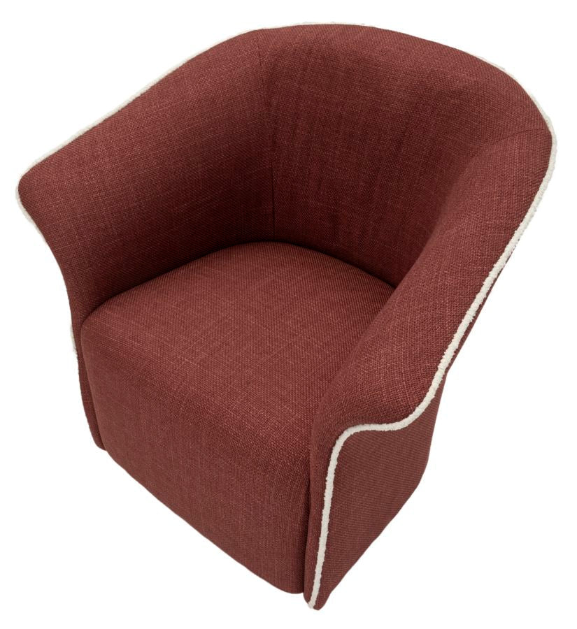 Poltrona Girevole Siena Bordeaux CM 83,5X66X80 Elegante