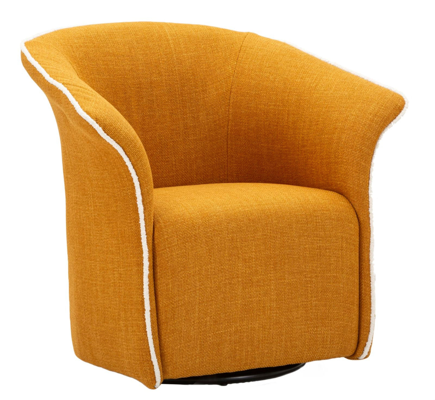 Poltrona Girevole Siena Senape 83,5X66X80 Alta 42 cm