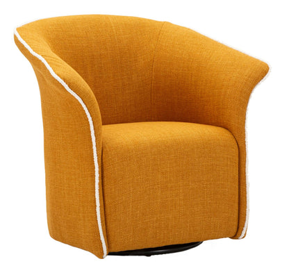 Poltrona Girevole Siena Senape 83,5X66X80 Alta 42 cm