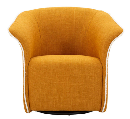 Poltrona Girevole Siena Senape 83,5X66X80 Alta 42 cm