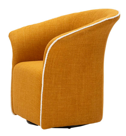 Poltrona Girevole Siena Senape 83,5X66X80 Alta 42 cm