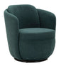 Swivel Armchair Torino Teal 70X72X75 Height 44.5 cm