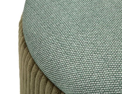 Pouf with Storage Bolzano Green Set of 2 Pcs Ø 38x38-32x28