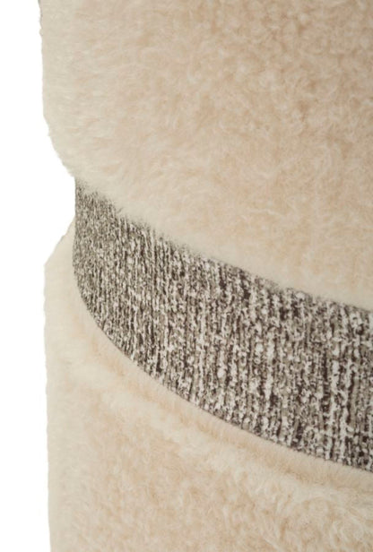 Puff C/Contenitore Saint-Moritz Crema Set 2 Pz Ø 40X47-32X38