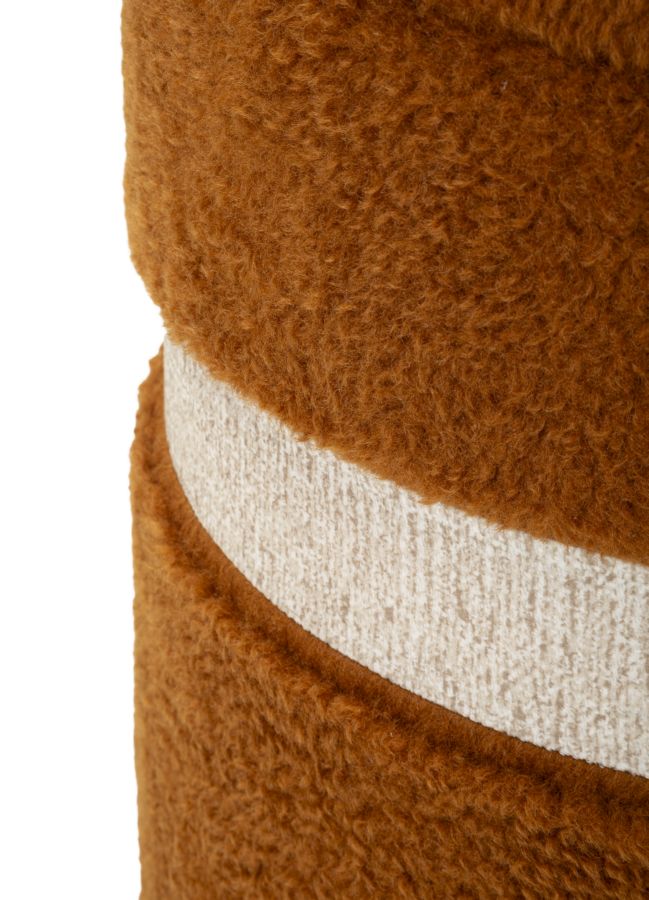 Puff C/Contenitore Saint-Moritz Marrone Set 2 Pz Ø 40X47