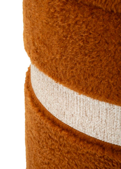 Puff C/Contenitore Saint-Moritz Marrone Set 2 Pz Ø 40X47