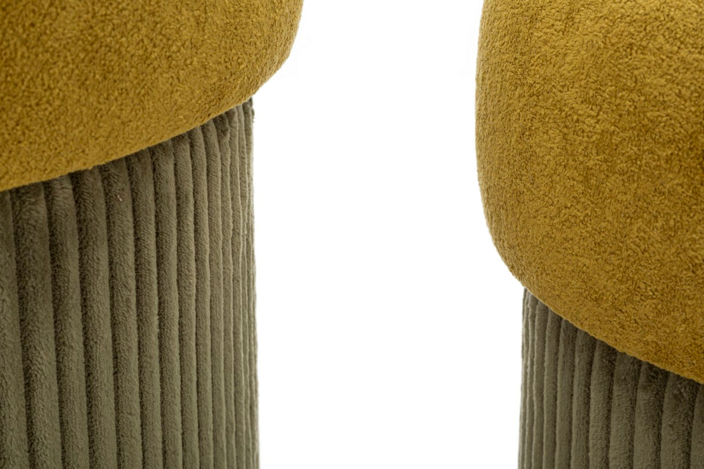 Puff C/Contenitore Aspen Verde Set 2 Pz Ø 42X44-35X37