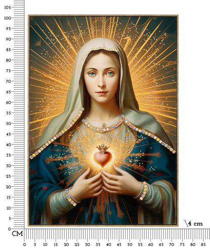 Lackiertes Leinwandbild Madonna -B- mit Rahmen 72X4X102