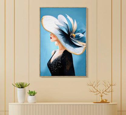 Lackiertes Leinwandbild Dori mit Rahmen -B- Eleganz 62x4x92