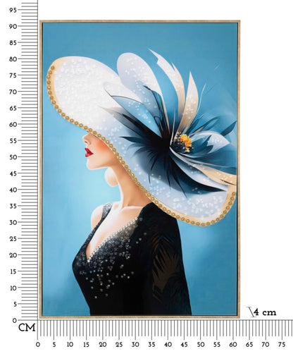 Lackiertes Leinwandbild Dori mit Rahmen -B- Eleganz 62x4x92