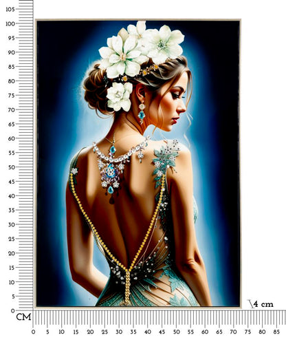 Dipinto Su Tela Laccato Isabel C/Cornice 72X4X102 Elegante