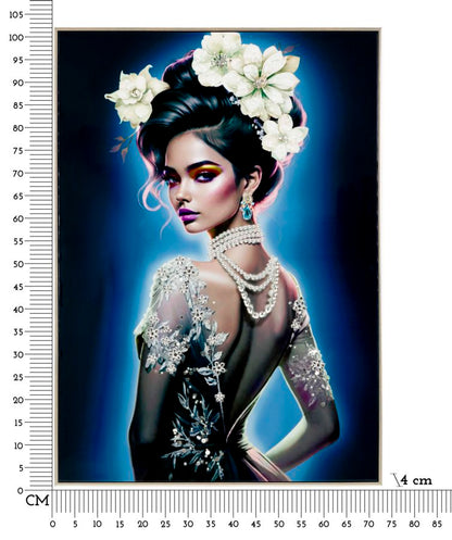Lackiertes Leinwandbild Isabel mit Rahmen B 72X4X102