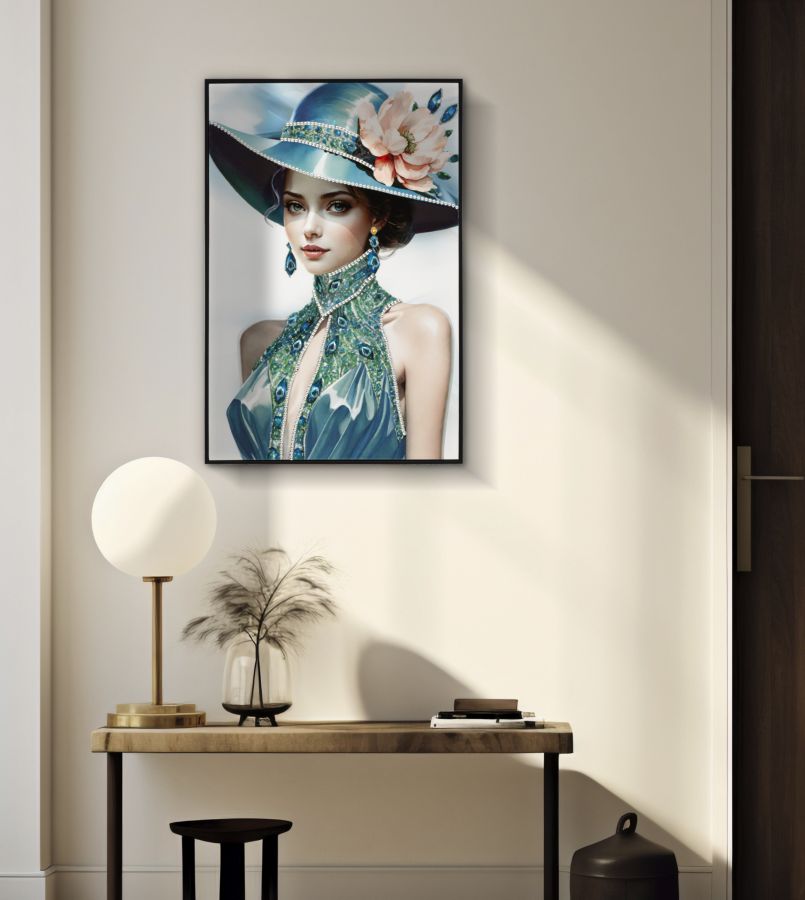 Lackiertes Leinwandbild Pam m/Rahmen -B- 62x4x92 cm Elegant