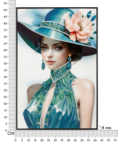 Lackiertes Leinwandbild Pam m/Rahmen -B- 62x4x92 cm Elegant