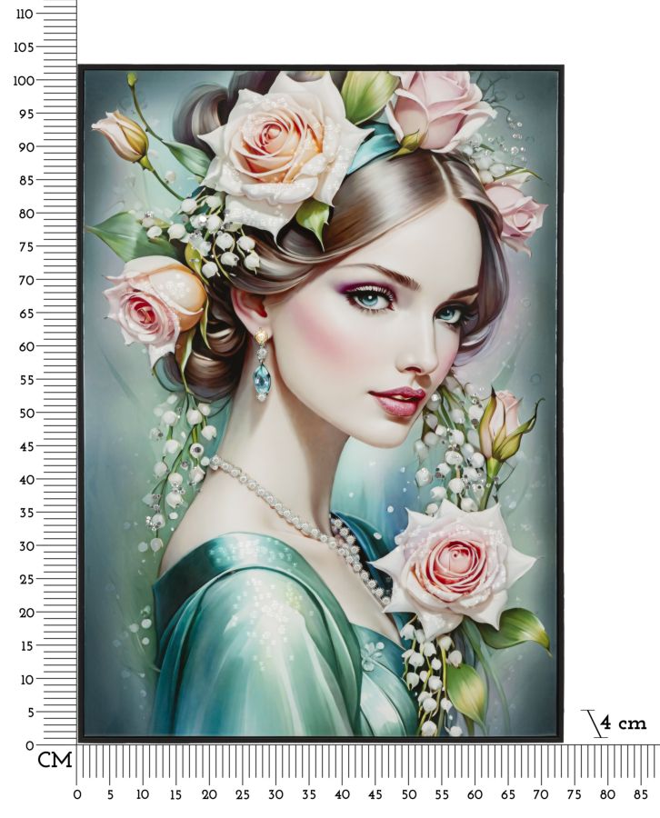Dipinto Su Tela Laccato Fantasy C/Cornice A 72X4X102