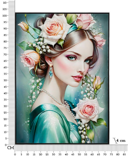 Dipinto Su Tela Laccato Fantasy C/Cornice A 72X4X102