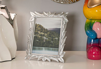 Cornice Leavy Silver Cm 21,2X1,7X26,8 Per Foto Eleganti