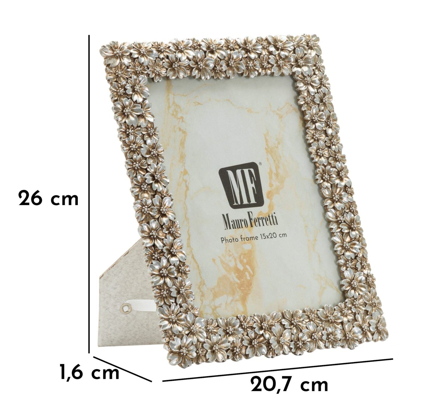 Cornice Flowy Cm 20,7X1,6X26 Misura Interna Cm 15X20 Decorativa