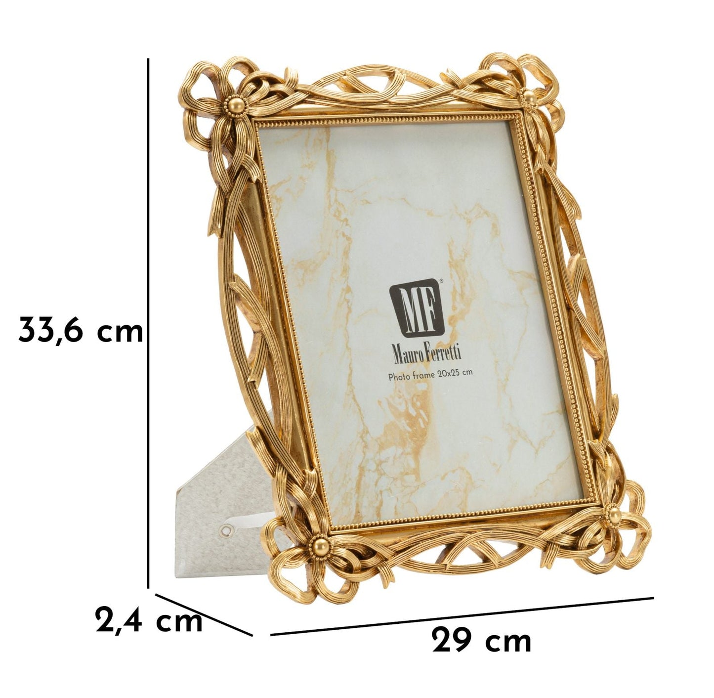 Rahmen Knoten 29x2,4x33,6 cm, Innenmaß 20x25 cm, elegant