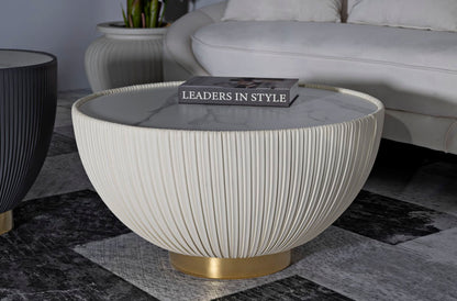 Tavolino Da Caffè Elge Cm Ø 71X38 Design Elegante