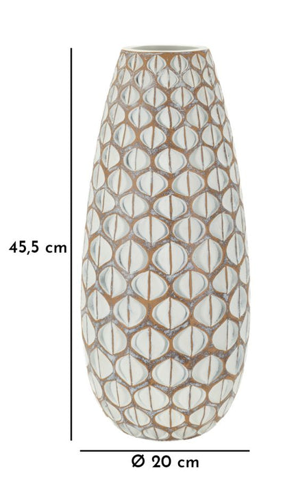 Vaso Resina Tibet Cm Ø 20X45,5 Design Moderno Elegante