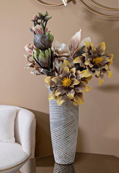 Blumentopf Woody aus Kunstharz, Ø 18x45 cm, für eine elegante Einrichtung