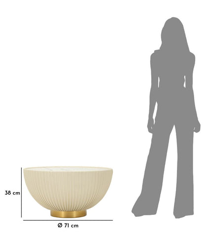 Tavolino Da Caffè Elge Cm Ø 71X38 Design Elegante