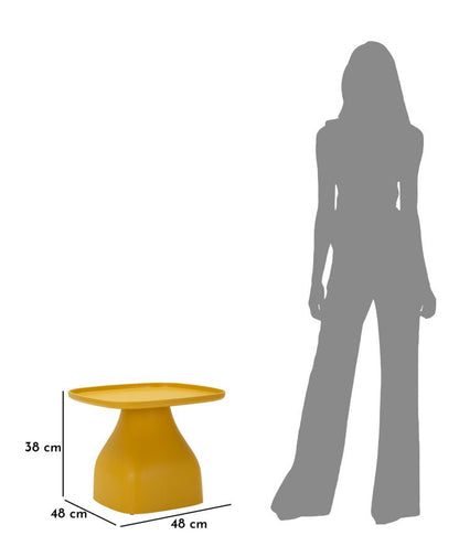 Tavolinetto Gea Giallo CM 48X48X38 Design Moderno Unico