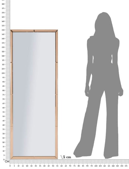 Specchio Da Muro Berlino Rosa Cm 55X2X150 Design Elegante