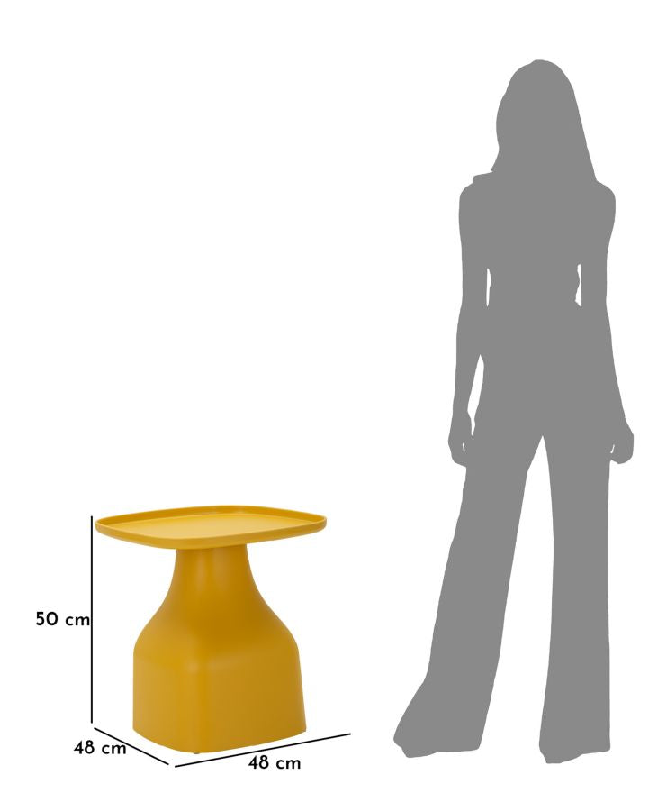 Tavolinetto Gea Giallo Cm 48X48X50 Design Moderno e Funzionale