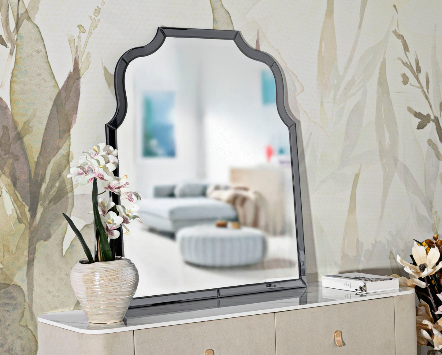 Specchio Da Muro Ankara Grigio 85x100 Elegante Design
