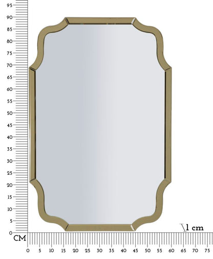 Specchio Da Muro Istanbul Oro Cm 60X1X90 Elegante E Raffinato