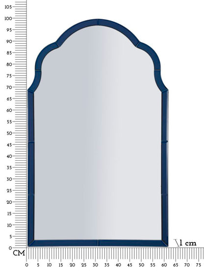 Specchio Da Muro Tangersi Blu Cm 62X1X100 Elegante