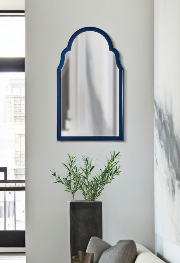 Specchio Da Muro Tangeri Blu Cm 47X1X80 Elegante Design