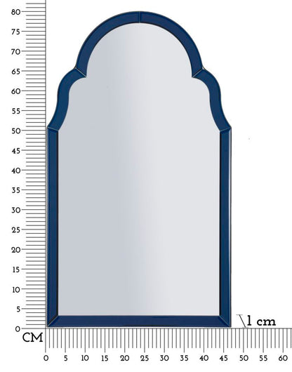 Specchio Da Muro Tangeri Blu Cm 47X1X80 Elegante Design