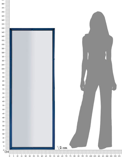 Wandspiegel Berlin Blau 55x2x150 cm Elegant und Modern