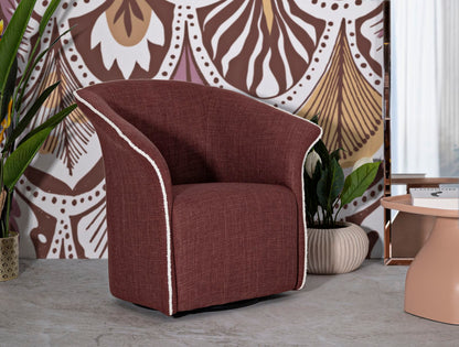 Poltrona Girevole Siena Bordeaux CM 83,5X66X80 Elegante