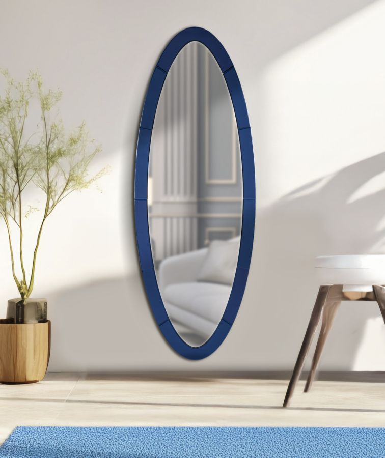 Wandspiegel Oslo Blau Cm 55X2X150 Elegant Und Funktional