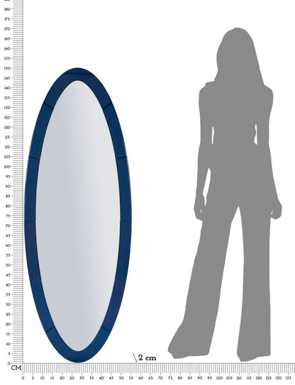 Wandspiegel Oslo Blau Cm 55X2X150 Elegant Und Funktional