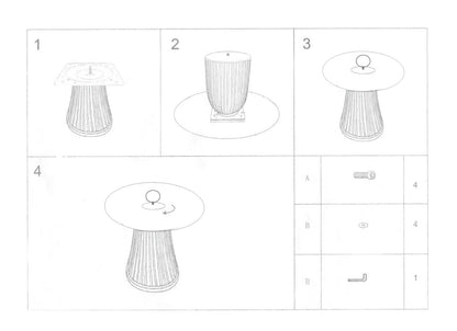 Beistelltisch Nova Cm Ø 60X54 Elegantes modernes Design