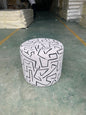 Nairobi Pouf Diameter 44 cm Height 40 cm Pine Wood Frame Polyester Sponge Padding Decorative Seat
