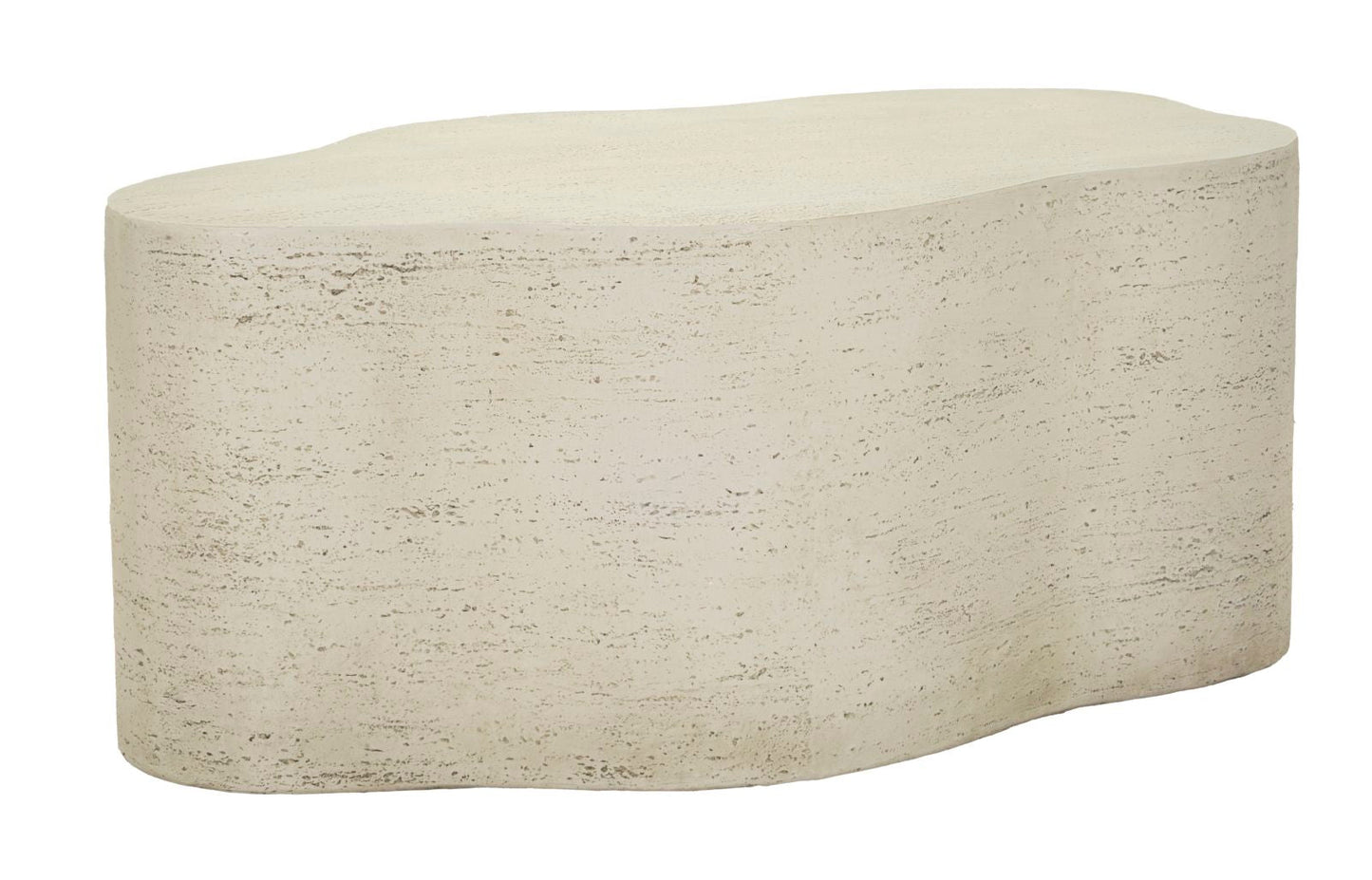 Couchtisch Cloud 92,5 x 54,8 x 40 cm aus skulpturiertem Stein mit fließenden Linien für das moderne Wohnzimmer