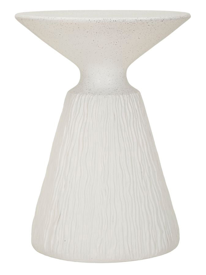 Tavolinetto Cone Conico Scultoreo Elegante Design Moderno Diametro 40 cm Altezza 53 cm