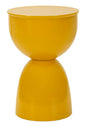 Metal Side Table Yao Mustard Diameter 31 Cm Height 46 Cm Contemporary Compact Bright for Living Room
