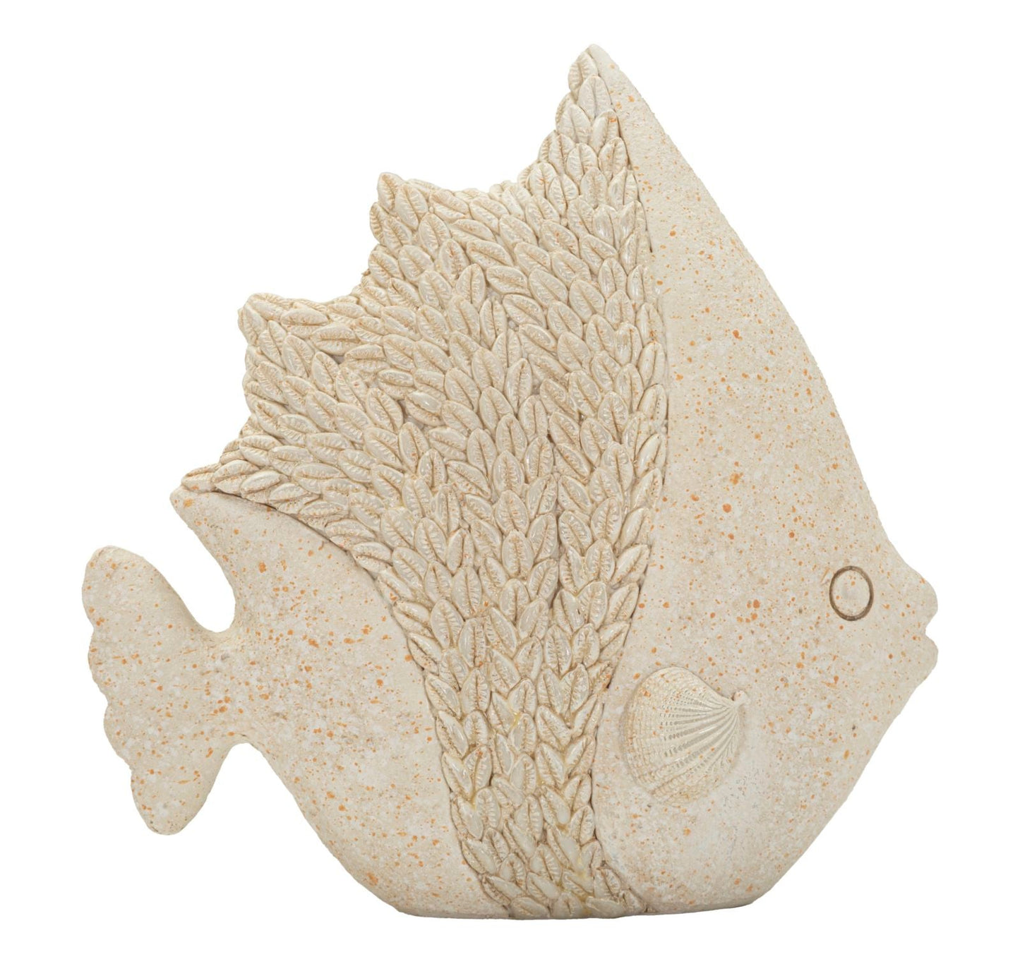 Dekorative Fischstatue Sand cm 16,7 x 6,5 x 16,8 Polyresin