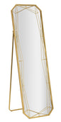 Gold Woven Floor Mirror Mirror Size 43x150 Cm Glamorous Elegant Design