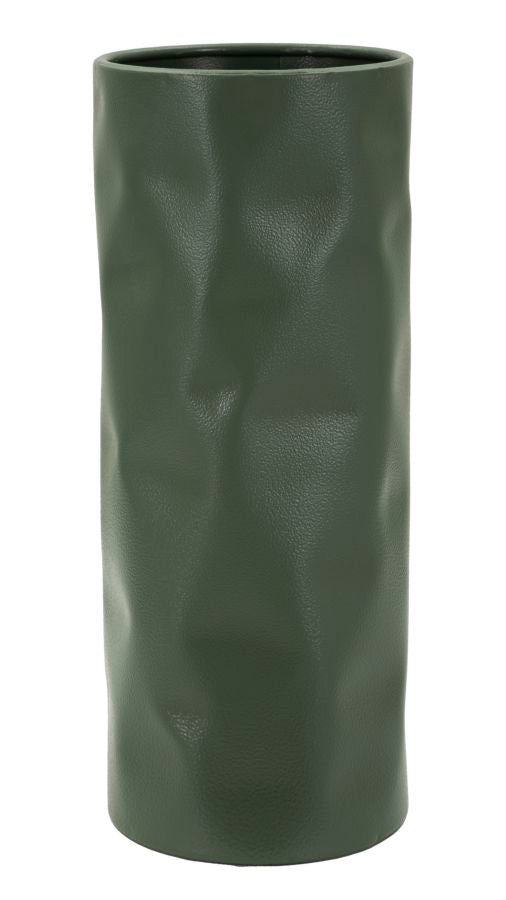 Vaso Norimberga In Ferro Compatto 12x12x30 Cm Con Apertura 11 Cm Decorativo Per Consolle E Tavolini Urban Chic